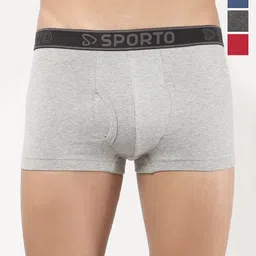 Sporto by Macho Pack Of 4 Combed Cotton Trunks-picture-27