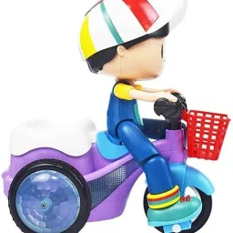 mega star Bump & Go Toy with Flashing Lights Music Sound try-0q Tricycle image 5