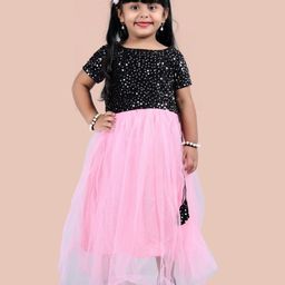 Shrithi Fashion Fab Girls Embellished Net Fit & Flare Maxi Dress-22