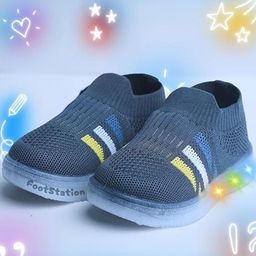 FootStation Boys Charcoal Canvas Slip-On Sneakers-image-31