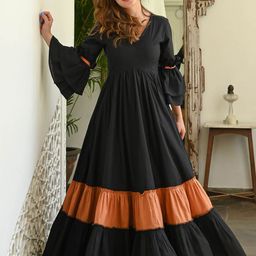 DressBerry Bell Sleeve Maxi Dress-image-100