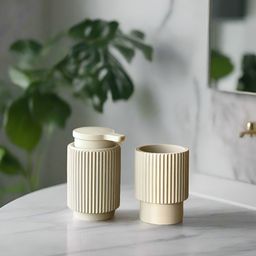 Mason Home Braga Off White 2 Pieces Polyresin Bath Accessories Set-8
