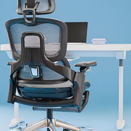 DROGO Black & Grey Study & Ergonomic Office Chair-20