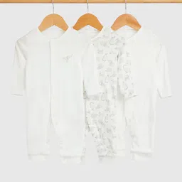 mothercare Kids Pack of 3 Printed Sleepsuit-image-51