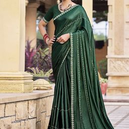 Stylee LIFESTYLE Beads and Stones Saree with Blouse Piece-image-31