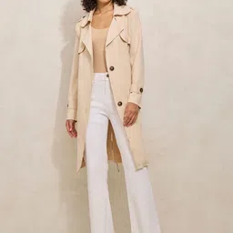 SHOWOFF Women Suede Windcheater Longline Tailored Jacket-23