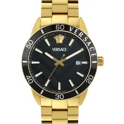 Versace Men Brass Dial & Stainless Steel Bracelet Style Straps Analogue Watch VEYCA0724-image-87