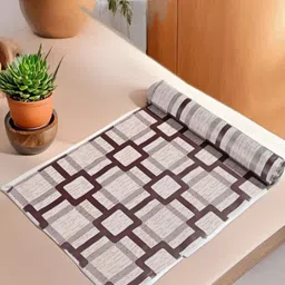 REVEXO White & Brown Printed Water-Resistant Shelf Liner-image-88