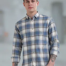 TURMS Anti Stain Anti Odor Water Repellent Cotton Checked Shirt-image-91