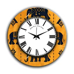 OLIVE TREE Multicoloured Printed Traditional Wall Clock image 3