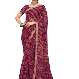 THE FASHION ATTIRE Bandhani Printed Saree-picture-4