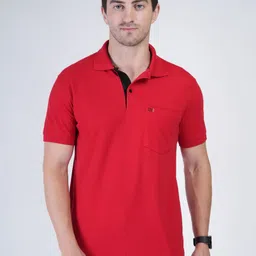 Polo Plus Men Polo Collar Bio Finish Pockets T-shirt-image-6