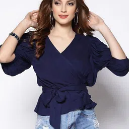 Sera Puff Sleeve Wrap Top-picture-14