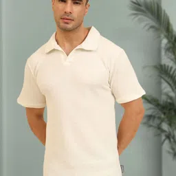 UNIQSOME Men Self Design Polo Collar Soft Cotton T-shirt-picture-10