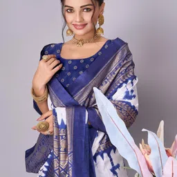 Sita Abstract Printed Zari Chanderi Saree-picture-8
