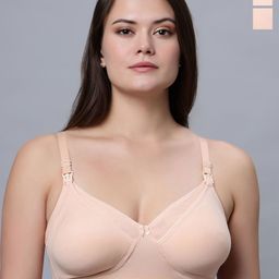 Eden Pack of 2 Non Wired Non Padded Full Coverage Cotton Nursing Bra-1