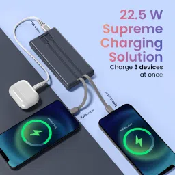 Portronics Luxcell bind 10K 10000mah 22.5w power bank. Dark Blue image 4