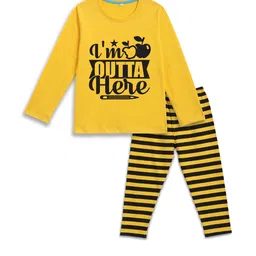 YK Boys Typography Printed Pure Cotton Night suit-picture-3
