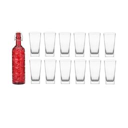 SOMIL Red Glass Airtight Can Bottle-image-62