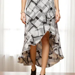 OOMPH! FACTOR Printed Wrap Midi Skirt-image-75