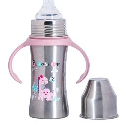 Adore Kids Magnus! Premium Wide Neck Feeding Bottle With Handle 250 ml - Pink-image-87