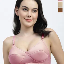 SHYAM SONS FLAIR Pack Of 3 Full Coverage Lightly Padded Bra-picture-46