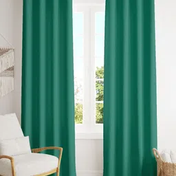 Parda Online Sea Green Black Out Window Curtain-image-26