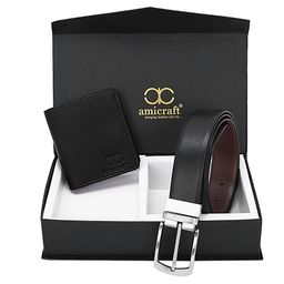 amicraft Men Belt & Wallet Gift Set-image-80