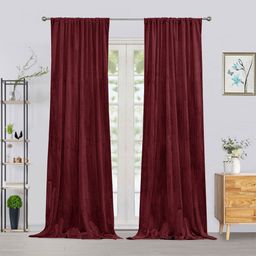 HOMEMONDE Maroon Set of 2 Black Out Window Curtain-37
