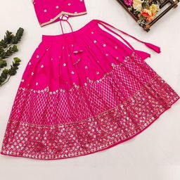 Shoryam Fashion Girls Art Silk Ready to Wear Lehenga Choli-55