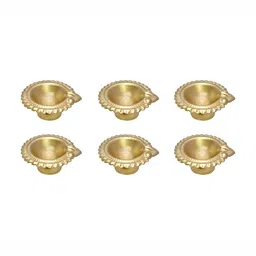 Extreme Karigari 6Pcs Textured Metal Diyas-17