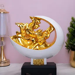 Craftlayout Statue Gold-Toned Shui Horse Figurine Showpiece-33