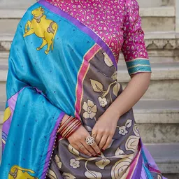 JULEE Printed Ready to Wear Lehenga & Unstitched Blouse With Dupatta image 4