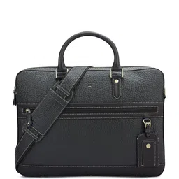 Da Milano Men Textured Leather Laptop Bag-image-86