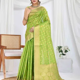 Ishin Woven Design Zari Tissue Saree-image-31