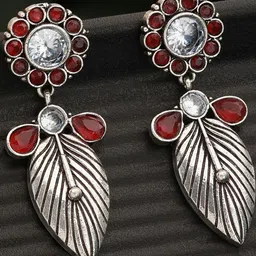 Anouk Silver-Plated Alloy Artificial Stones Drop Earrings-picture-49