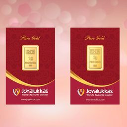 Joyalukkas Pack Of 2 24KT(999) Purity Floral Gold Bar Combo 1 g + 2 g-image-78