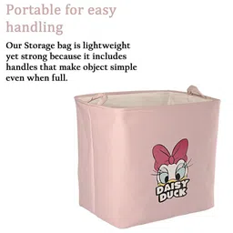 Aura Set of 2 Pink Foldable Storage Box With Handles 75 L image 3