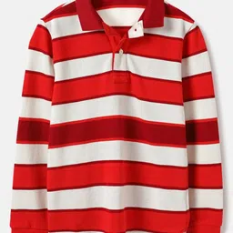 United Colors of Benetton Boys Striped Polo Collar Pure Cotton Pockets T-shirt-picture-25