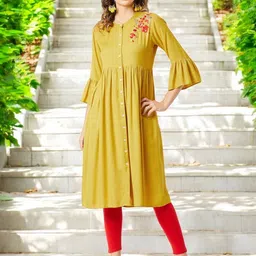all about you Embroidered Bell Sleeve Fit and Flare Midi Dress-image-15
