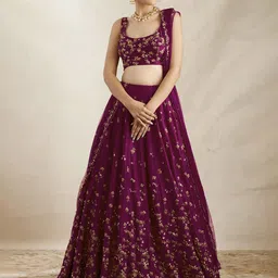 A TO Z CART Embroidered Semi-Stitched Lehenga & Unstitched Blouse With Dupatta-picture-26