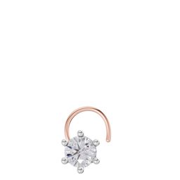 Sparkles Lab Grown Diamond 0.10 Carat Round Shape 6 Prong Solitaire Diamond Nose Pin 14K-image-91