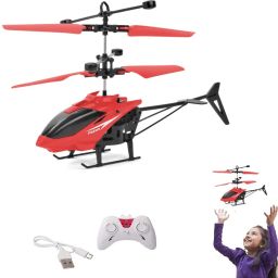 Kids Plastic Induction Type 2-in-1 Flying Helicopter with Remote64-14