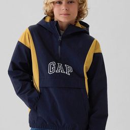 GAP Boys Colourblocked Relaxed Fit Full-Sleeve Hooded Jacket-picture-35