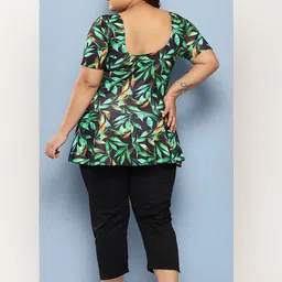 BAESD Printed Plus Size Swimming Dress With Goggle image 4