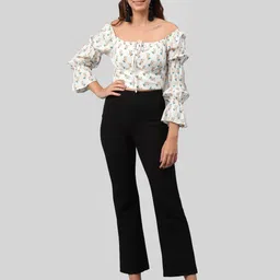 DressBerry Floral Printed Bardot Crop Top-picture-19