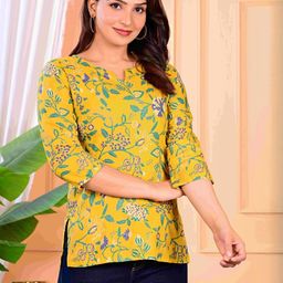 Metronaut Women Floral Print Round Neck Top-image-58