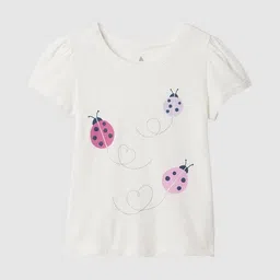 GAP Girls Brannan Bear Motif Printed Pure Cotton Short-Sleeves T-shirt-image-64