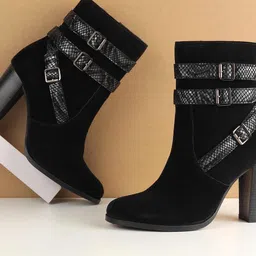 Mochi Printed Leather Stiletto with Buckles-8