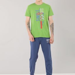 Masculino Latino Plus Men Typography Printed T-shirt & Pyjamas Night suit-picture-18